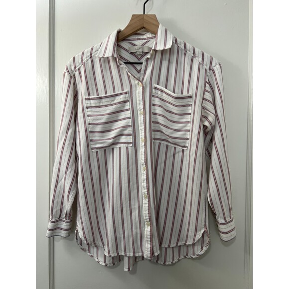 Loft Red White and Blue Lightweight Button Up Shirt - Women's XS - Picture 1 of 10